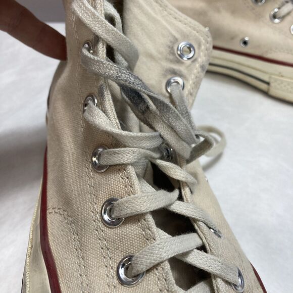 Converse Chuck Taylor All Star Canvas High Top Cream Tan Canvas  Mens 10 W 12 - Picture 4 of 10